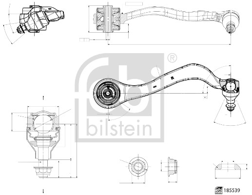 Brat, suspensie roata 185539 FEBI BILSTEIN