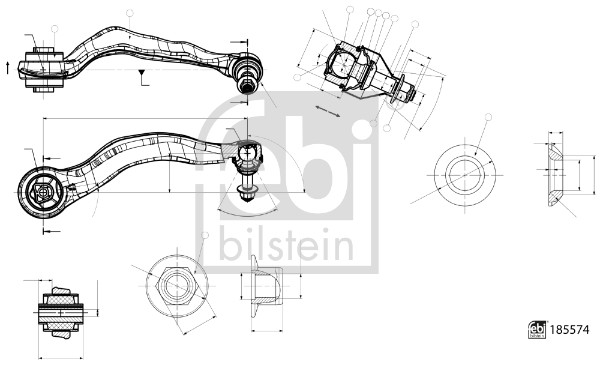 Brat, suspensie roata 185574 FEBI BILSTEIN