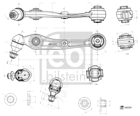 Brat, suspensie roata 185591 FEBI BILSTEIN