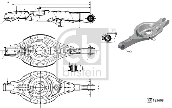 Brat, suspensie roata 185608 FEBI BILSTEIN