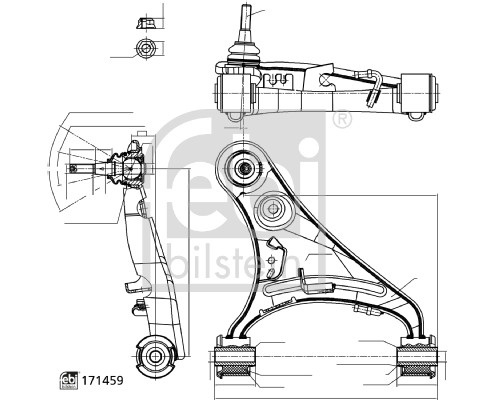 Brat, suspensie roata 185763 FEBI BILSTEIN