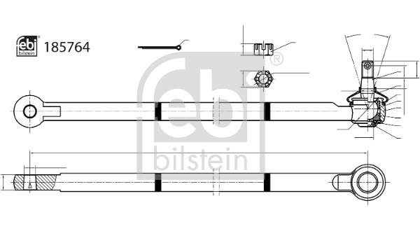 Cap de bara 185764 FEBI BILSTEIN