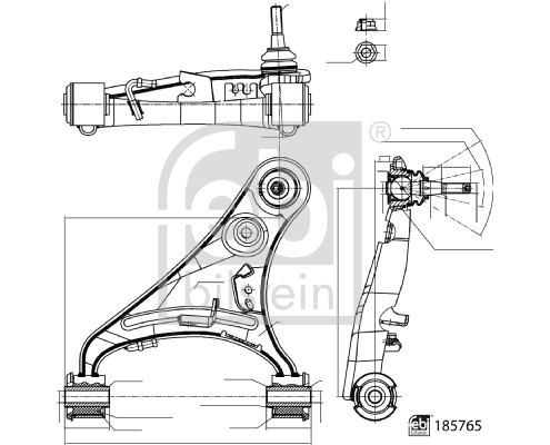 Brat, suspensie roata 185765 FEBI BILSTEIN