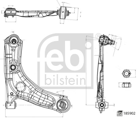 Brat, suspensie roata 185902 FEBI BILSTEIN