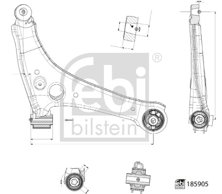 Brat, suspensie roata 185905 FEBI BILSTEIN