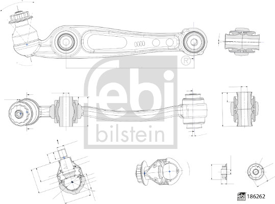 Brat, suspensie roata 186262 FEBI BILSTEIN