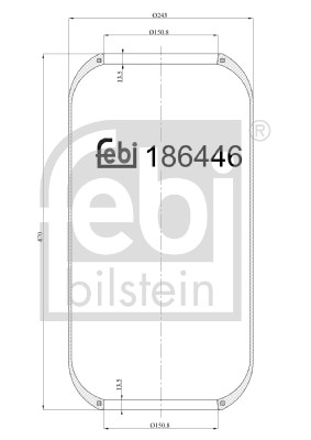 Burduf, suspensie pneumatica 186446 FEBI BILSTEIN