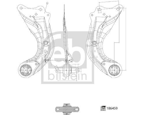 Brat, suspensie roata 186459 FEBI BILSTEIN