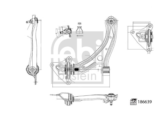 Brat, suspensie roata 186639 FEBI BILSTEIN