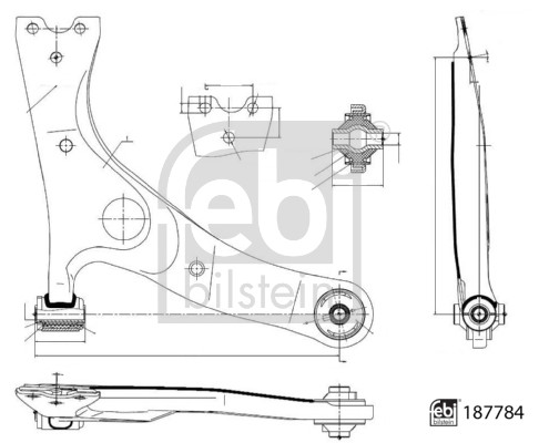 Brat, suspensie roata 187784 FEBI BILSTEIN