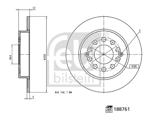 Disc frana 188761 FEBI BILSTEIN