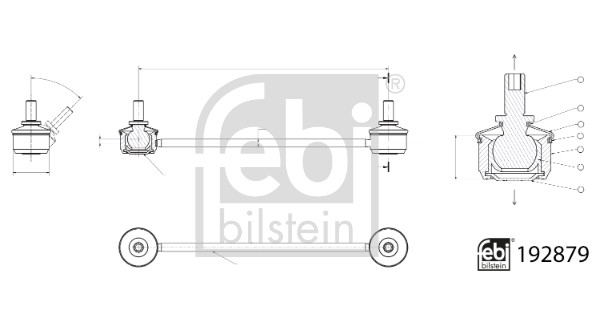 Brat/bieleta suspensie, stabilizator 192879 FEBI BILSTEIN