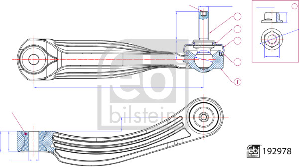 Brat/bieleta suspensie, stabilizator 192978 FEBI BILSTEIN