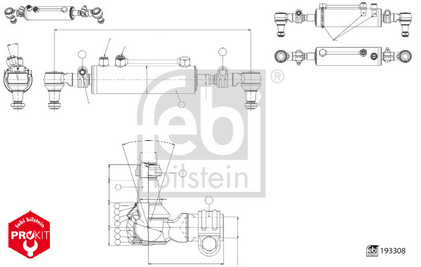 Cilindru receptor, servodirectie 193308 FEBI BILSTEIN