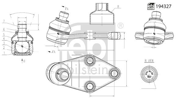 Articulatie sarcina/ghidare 194327 FEBI BILSTEIN