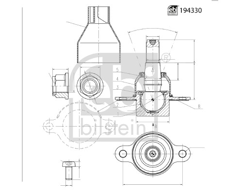 Articulatie sarcina/ghidare 194330 FEBI BILSTEIN