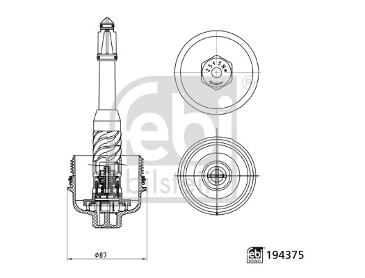 Capac, carcasa filtru ulei 194375 FEBI BILSTEIN