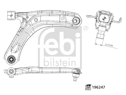 Brat, suspensie roata 196247 FEBI BILSTEIN