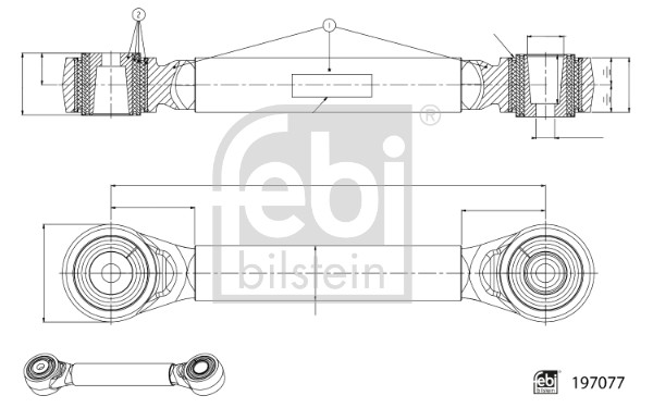 Brat/bieleta suspensie, stabilizator 197077 FEBI BILSTEIN