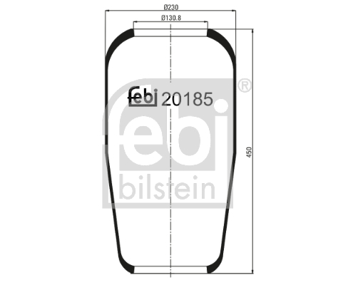 Burduf, suspensie pneumatica 20185 FEBI BILSTEIN