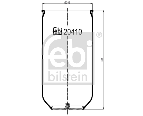 Burduf, suspensie pneumatica 20410 FEBI BILSTEIN