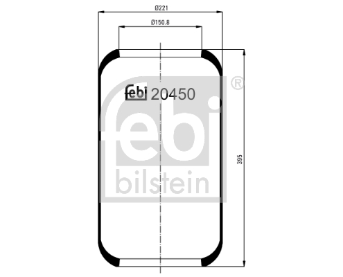 Burduf, suspensie pneumatica 20450 FEBI BILSTEIN