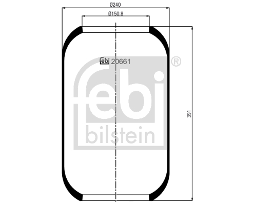 Burduf, suspensie pneumatica 20661 FEBI BILSTEIN