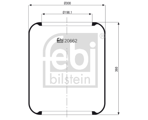 Burduf, suspensie pneumatica 20662 FEBI BILSTEIN