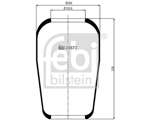 Burduf, suspensie pneumatica 20673 FEBI BILSTEIN