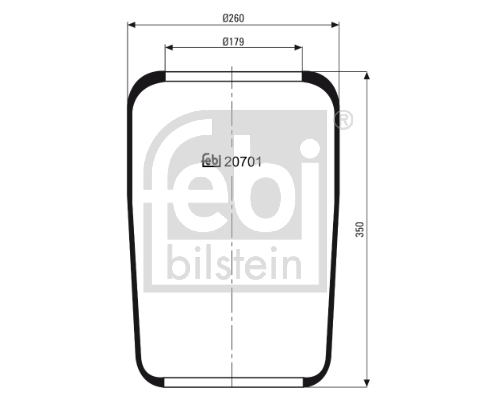 Burduf, suspensie pneumatica 20701 FEBI BILSTEIN