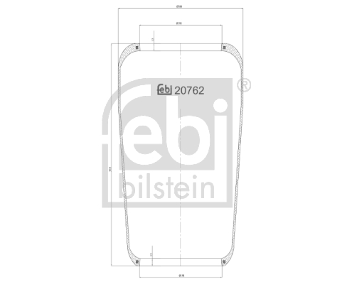 Burduf, suspensie pneumatica 20762 FEBI BILSTEIN