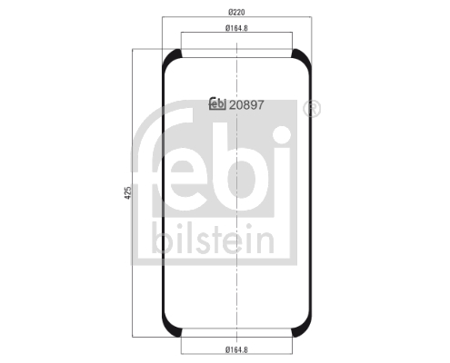 Burduf, suspensie pneumatica 20897 FEBI BILSTEIN