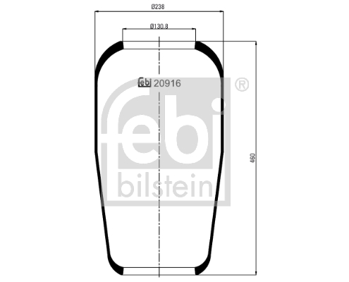 Burduf, suspensie pneumatica 20916 FEBI BILSTEIN