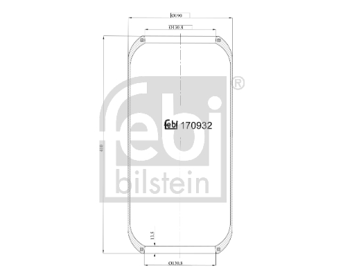 Burduf, suspensie pneumatica 20921 FEBI BILSTEIN