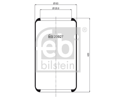 Burduf, suspensie pneumatica 20927 FEBI BILSTEIN