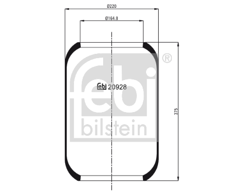 Burduf, suspensie pneumatica 20928 FEBI BILSTEIN
