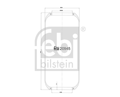 Burduf, suspensie pneumatica 20945 FEBI BILSTEIN