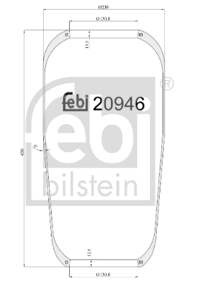 Burduf, suspensie pneumatica 20946 FEBI BILSTEIN