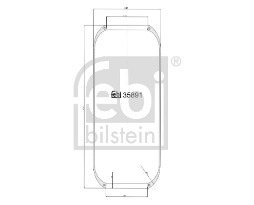 Burduf, suspensie pneumatica 35891 FEBI BILSTEIN