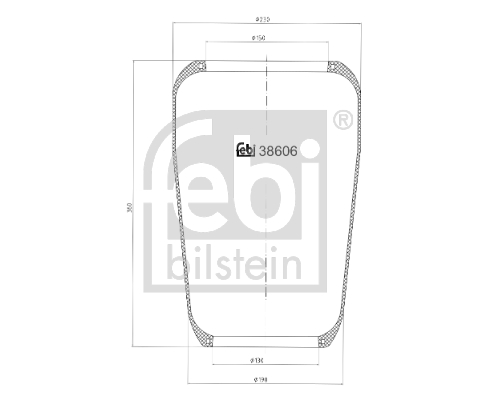 Burduf, suspensie pneumatica 38606 FEBI BILSTEIN