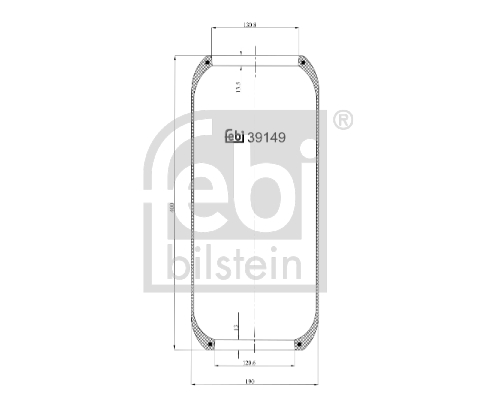 Burduf, suspensie pneumatica 39149 FEBI BILSTEIN