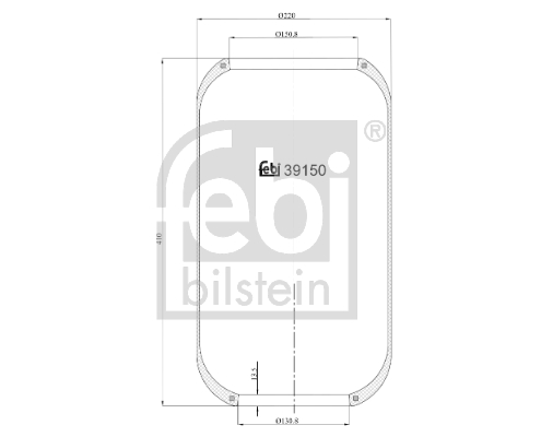 Burduf, suspensie pneumatica 39150 FEBI BILSTEIN