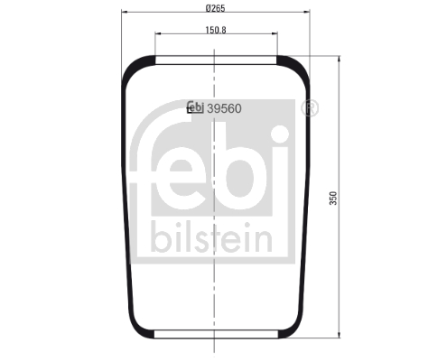 Burduf, suspensie pneumatica 39560 FEBI BILSTEIN