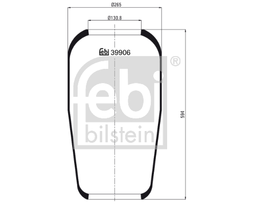 Burduf, suspensie pneumatica 39906 FEBI BILSTEIN