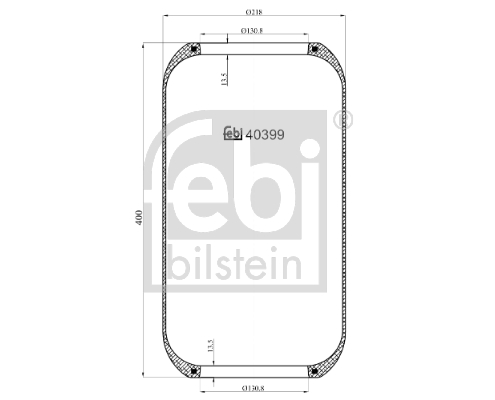 Burduf, suspensie pneumatica 40399 FEBI BILSTEIN