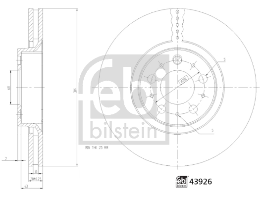 Disc frana 43926 FEBI BILSTEIN