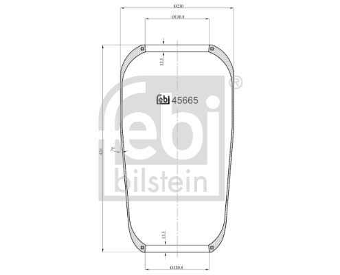 Burduf, suspensie pneumatica 45665 FEBI BILSTEIN
