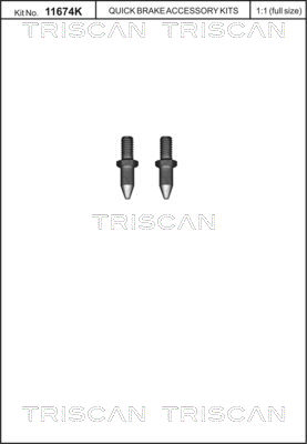 Set surub, disc frana 8105 116015 TRISCAN