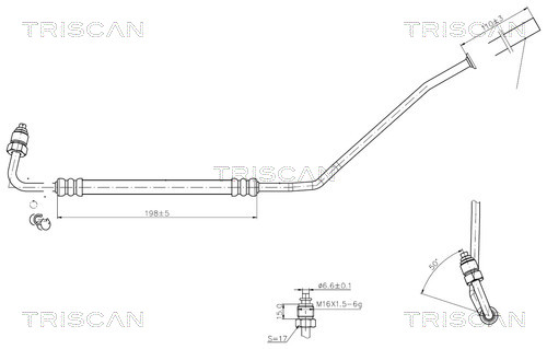Furtun hidraulic, sistem de directie 8516 29027 TRISCAN