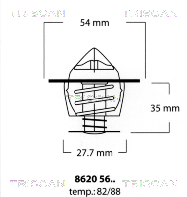 Termostat,lichid racire 8620 5682 TRISCAN